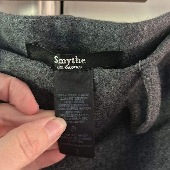 Smythe wool grey piped with black up sides slit hems 2 - Picture 7 of 10